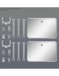 Bandai Gundam Action Base 6 Clear Mirror Stickers Set