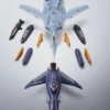 Bandai Hi-Metal R Macross Zero VF-0A Phoenix Kudo Shin Custom + QF-2200D-B Ghost