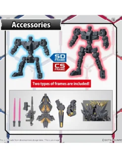 Bandai SD Gundam Cross Silhouette Unicorn Gundam 2 Banshee Destroy Mode & Banshee Norn Parts Set