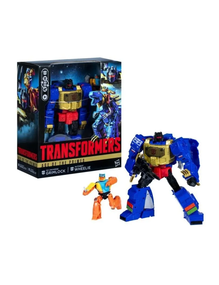Hasbro Transformers Age of the Primes Leader Class G2 Universe Grimlock & Autobot Wheelie