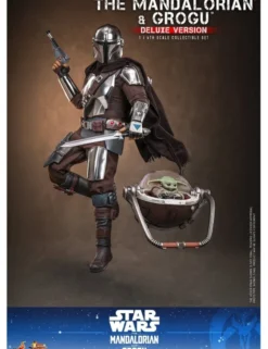 Hot Toys Movie Masterpiece Star Wars The Mandalorian and Grogu 1/6 Scale Collectible Figure Deluxe Version