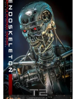 Hot Toys Movie Masterpiece Terminator 2 Judgement Endoskeleton Battle Damaged Version 1/6 Scale Collectible Figure