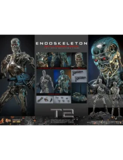 Hot Toys Movie Masterpiece Terminator 2 Judgement Endoskeleton Battle Damaged Version 1/6 Scale Collectible Figure