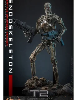 Hot Toys Movie Masterpiece Terminator 2 Judgement Endoskeleton Battle Damaged Version 1/6 Scale Collectible Figure