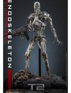 Hot Toys Movie Masterpiece Terminator 2 Judgement Endoskeleton Battle Damaged Version 1/6 Scale Collectible Figure
