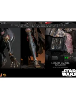 Hot Toys Star Wars Darth Vader Battle Damaged 1/6 Scale Collectible Figure Deluxe Version