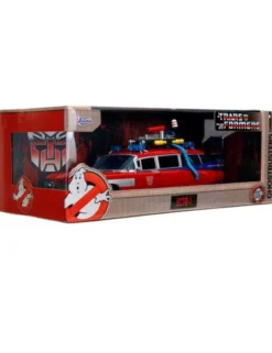 Jada Toys Diecast Model 1/24 Scale Ghostbusters X Transformers Ecto-1 Optimus Prime Limited Edition