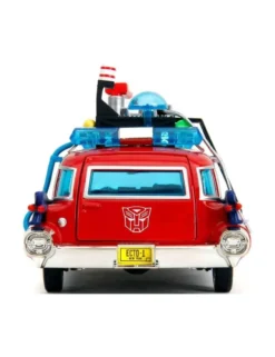 Jada Toys Diecast Model 1/24 Scale Ghostbusters X Transformers Ecto-1 Optimus Prime Limited Edition