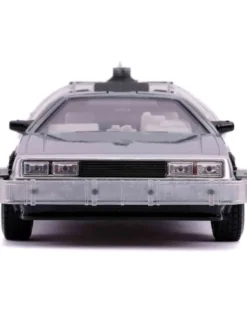 Jada Toys Diecast Model 1/24 Scale Back To The Future II DMC Delorean Time Machine with Lights
