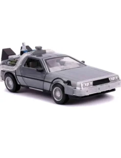 Jada Toys Diecast Model 1/24 Scale Back To The Future II DMC Delorean Time Machine with Lights