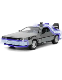 Jada Toys Diecast Model 1/24 Scale Back To The Future II DMC Delorean Time Machine with Lights