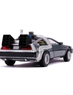 Jada Toys Diecast Model 1/24 Scale Back To The Future II DMC Delorean Time Machine with Lights