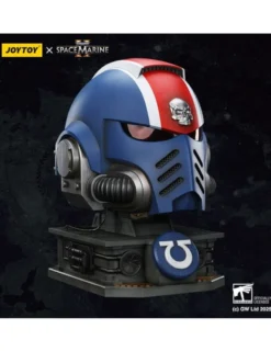 Joy Toy Warhammer 40,000 Space Marine 2 Ultramarines Lieutenant Titus Helmet Replica with Display Stand