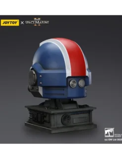 Joy Toy Warhammer 40,000 Space Marine 2 Ultramarines Lieutenant Titus Helmet Replica with Display Stand