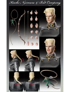 Medicos Super Action Statue JoJo's Bizarre Adventure Diamond is Unbreakable Keicho Nijimura & Bad Company