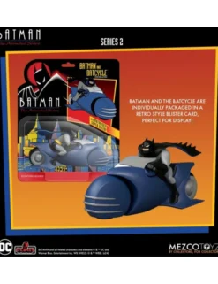 Mezco Batman The Animated Series 5 Points Batman & Batcycle