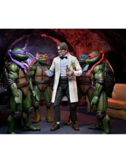 Neca Teenage Mutant Ninja Turtles 2 Lab Coat Professor Perry & Hazmat Suit Professor Perry