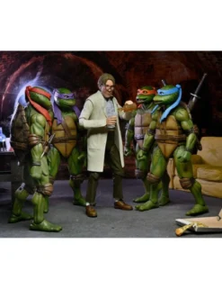 Neca Teenage Mutant Ninja Turtles 2 Lab Coat Professor Perry & Hazmat Suit Professor Perry