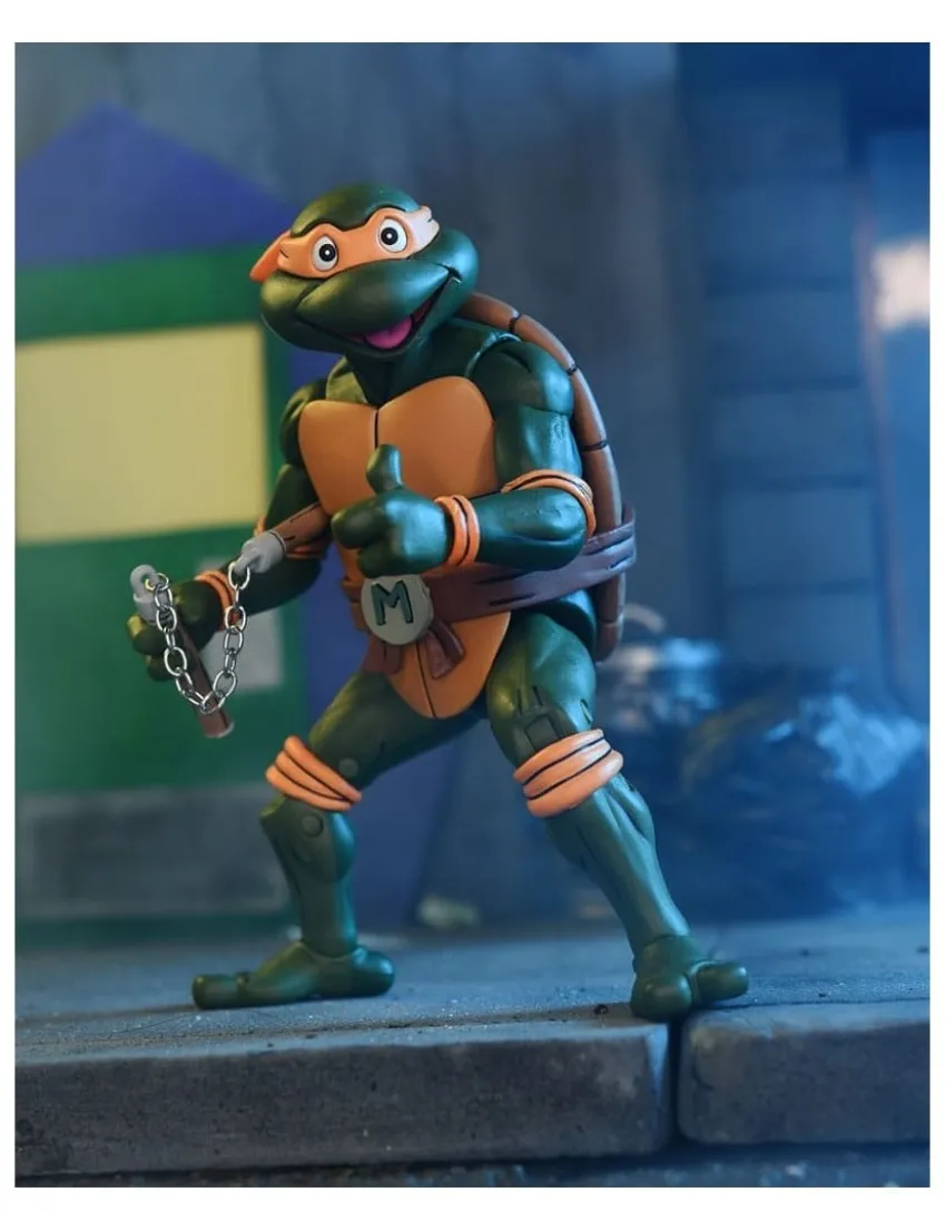 Neca Teenage Mutant Ninja Turtles VHS Animated Series Pizza Club Michelangelo