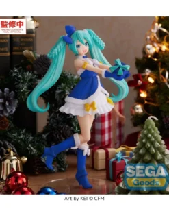 Sega High Premium Figure Vocaloid Hatsune Miku Sapphire Christmas Version