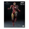 Threezero Avengers Infinity Saga DLX Collectible Figure Iron Man Mark VI Battle Damaged 1/12 Scale