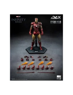 Threezero Avengers Infinity Saga DLX Collectible Figure Iron Man Mark VI Battle Damaged 1/12 Scale