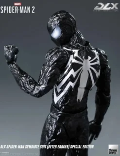 Threezero Marvel's Spider-Man 2 DLX Collectible Figure Spider-Man Symbiote Suit Peter Parker Special Edition