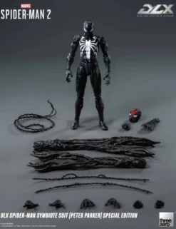 Threezero Marvel's Spider-Man 2 DLX Collectible Figure Spider-Man Symbiote Suit Peter Parker Special Edition