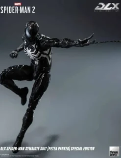 Threezero Marvel's Spider-Man 2 DLX Collectible Figure Spider-Man Symbiote Suit Peter Parker Special Edition