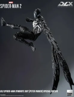 Threezero Marvel's Spider-Man 2 DLX Collectible Figure Spider-Man Symbiote Suit Peter Parker Special Edition