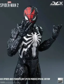 Threezero Marvel's Spider-Man 2 DLX Collectible Figure Spider-Man Symbiote Suit Peter Parker Special Edition