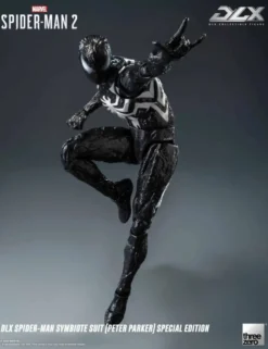 Threezero Marvel's Spider-Man 2 DLX Collectible Figure Spider-Man Symbiote Suit Peter Parker Special Edition