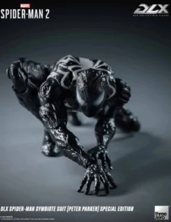 Threezero Marvel's Spider-Man 2 DLX Collectible Figure Spider-Man Symbiote Suit Peter Parker Special Edition
