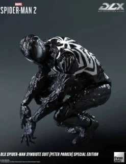 Threezero Marvel's Spider-Man 2 DLX Collectible Figure Spider-Man Symbiote Suit Peter Parker Special Edition