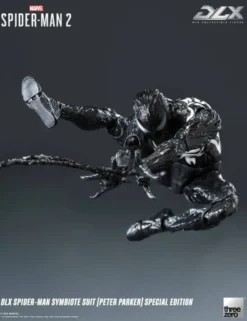 Threezero Marvel's Spider-Man 2 DLX Collectible Figure Spider-Man Symbiote Suit Peter Parker Special Edition