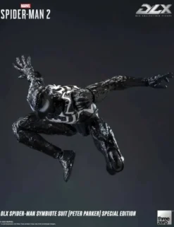 Threezero Marvel's Spider-Man 2 DLX Collectible Figure Spider-Man Symbiote Suit Peter Parker Special Edition