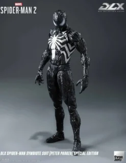 Threezero Marvel's Spider-Man 2 DLX Collectible Figure Spider-Man Symbiote Suit Peter Parker Special Edition