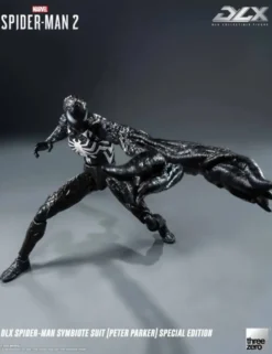 Threezero Marvel's Spider-Man 2 DLX Collectible Figure Spider-Man Symbiote Suit Peter Parker Special Edition