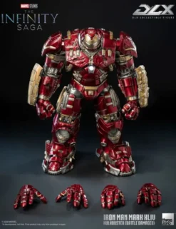 Threezero Marvel The Infinity Saga DLX Collectible Figure Iron Man Mark XLIV Hulkbuster Battle Damaged